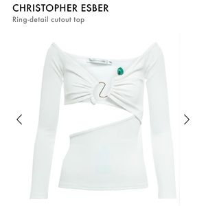 CHRISTOPHER ESBER
Ring-detail cutout top